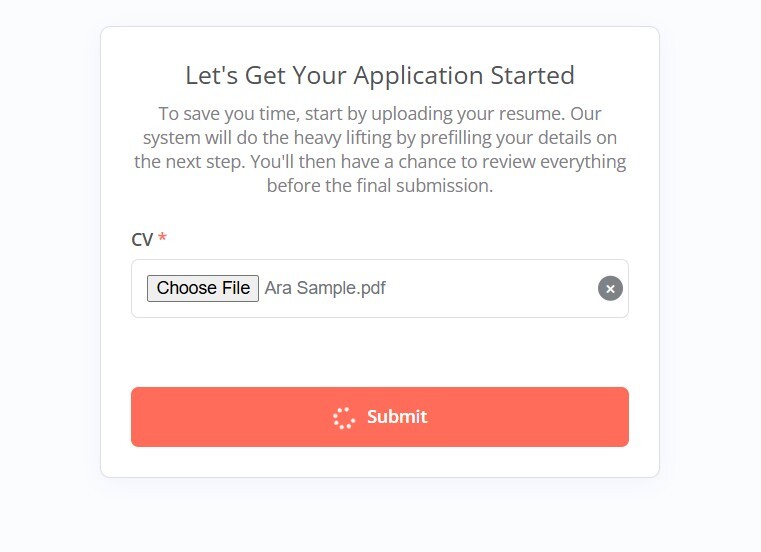 Resume Bot - CV Upload Form
